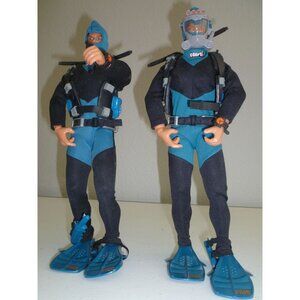 Lot 2 x Lanard  Ultra Corps 12" Action Figure 2000 COMBAT DIVERS